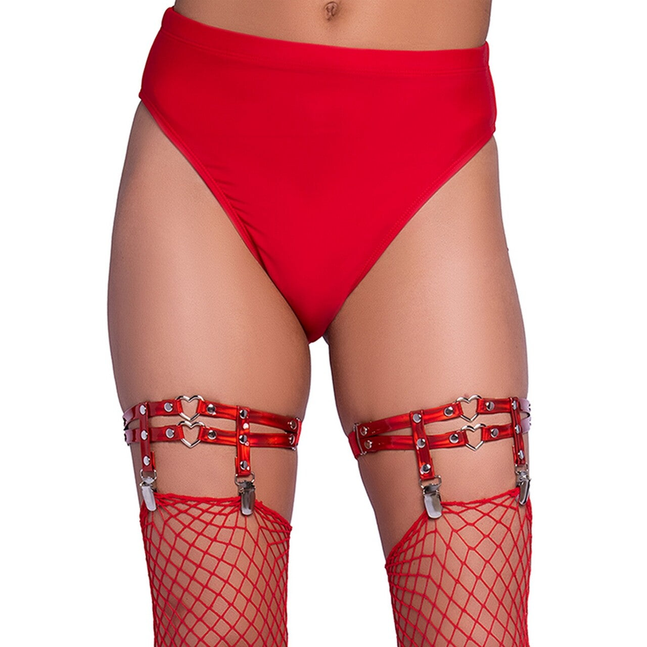 Op deze afbeelding zie je een Accessoires, van het merk Leg Avenue. Jarretel Riem One Time Valentine Rood