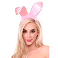 Bendable Marabou Trimmed Satin Bunny Ears