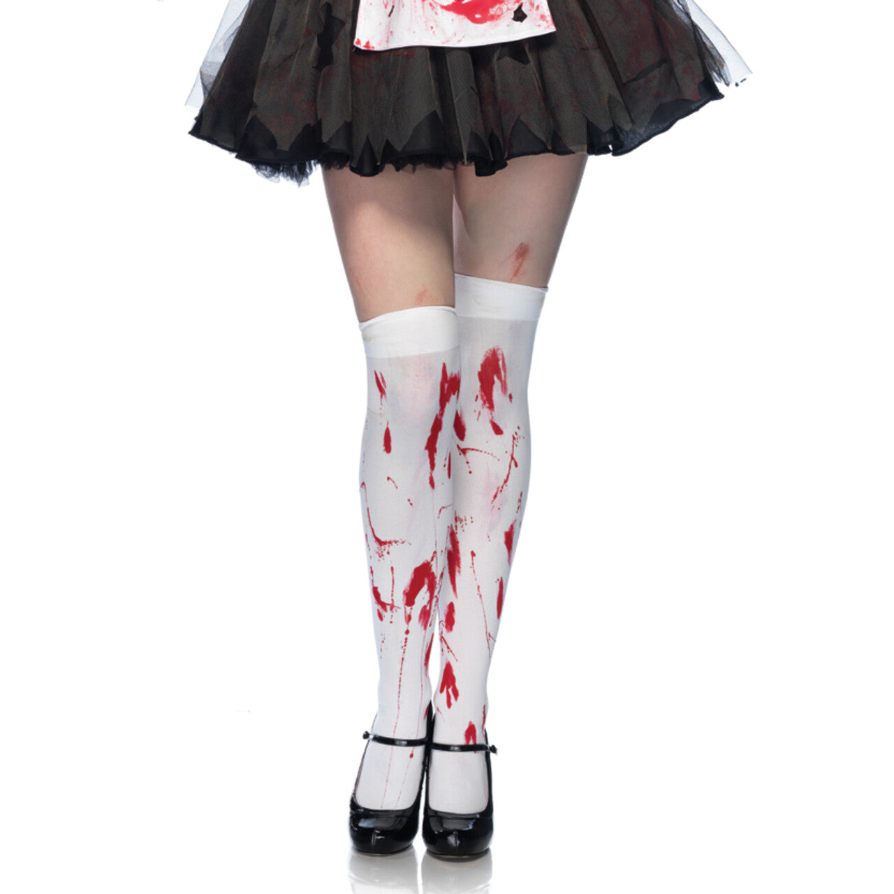 Op deze afbeelding zie je een Accessoires, van het merk Leg Avenue. Zombie Kousen Met Bloedspetters