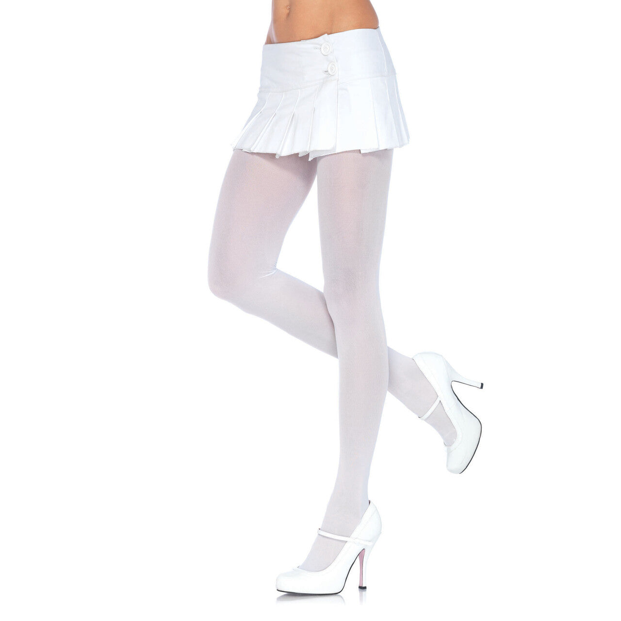 Op deze afbeelding zie je een Accessoires, van het merk Leg Avenue. Nylon Panty Wit