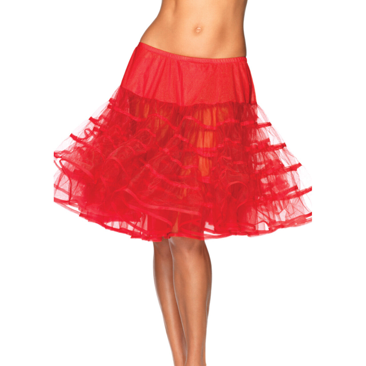 Op deze afbeelding zie je een Accessoires, van het merk Leg Avenue. Medium Lange Petticoat Rood