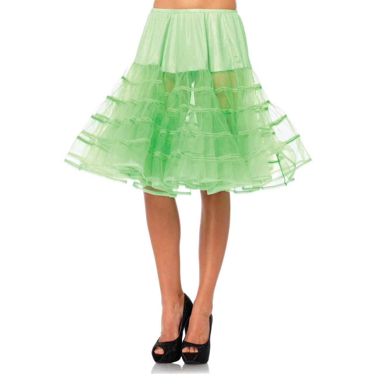 Op deze afbeelding zie je een Accessoires, van het merk Leg Avenue. Medium Lange Petticoat Groen