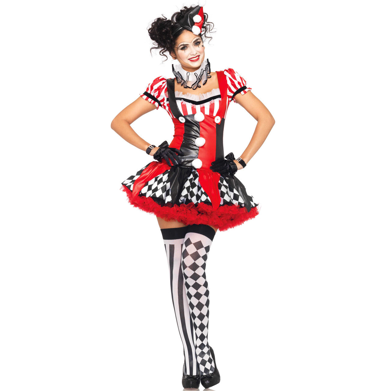 Op deze afbeelding zie je een Kostuums, van het merk Leg Avenue. Verleidelijke Dames Clown Jurk Vrouw