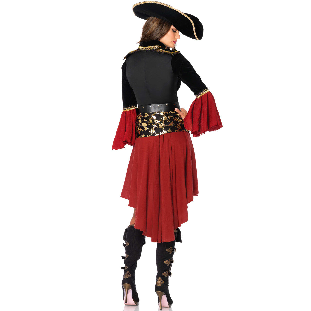Op deze afbeelding zie je een Kostuums, van het merk Leg Avenue. Chique Bonte Pirate Vrouw Kostuum