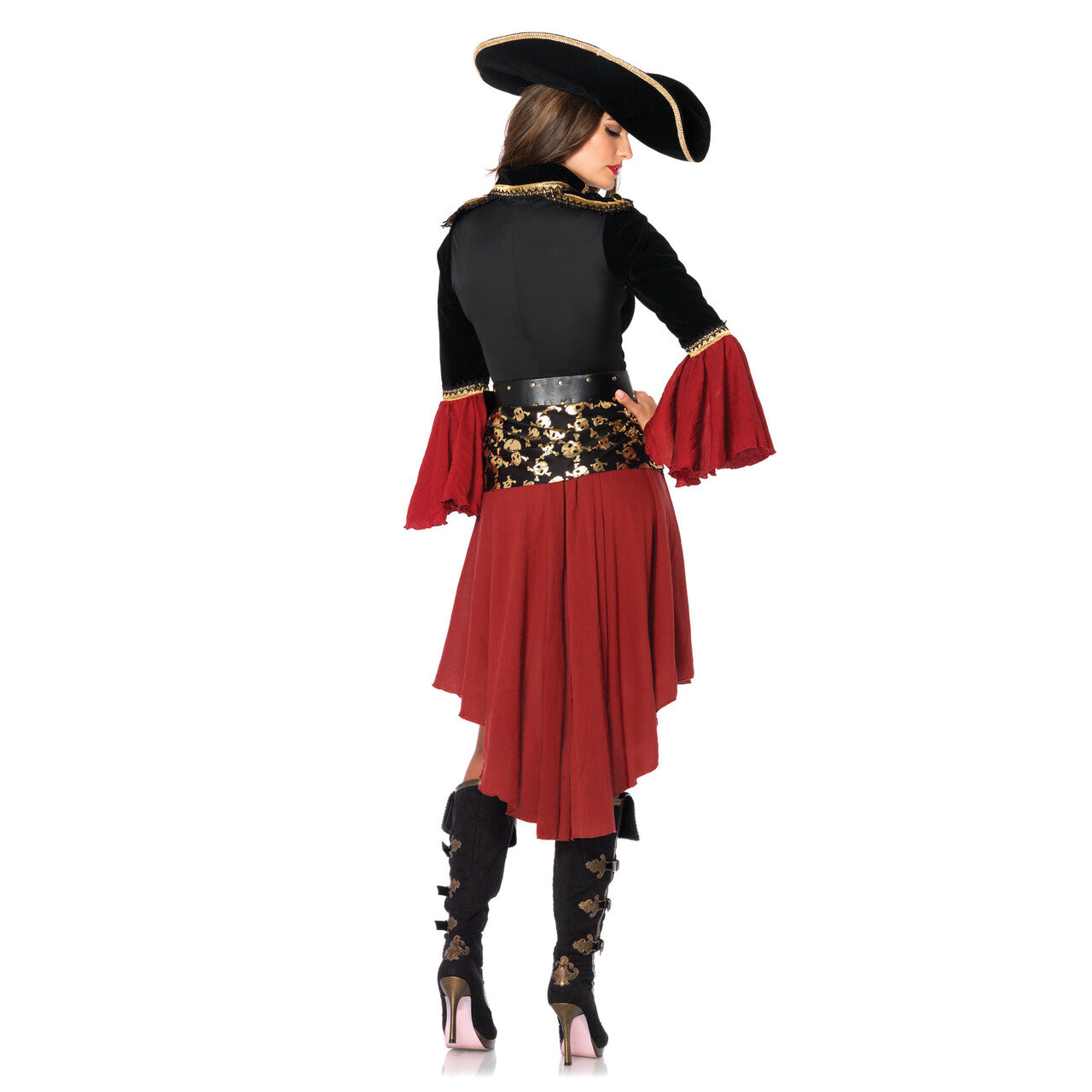 Op deze afbeelding zie je een Kostuums, van het merk Leg Avenue. Chique Bonte Pirate Vrouw Kostuum
