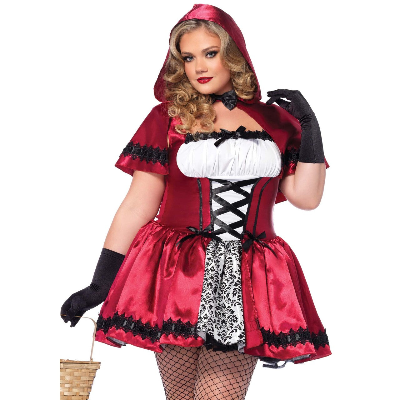 Op deze afbeelding zie je een Kostuums, van het merk Leg Avenue. Gothic Roodkapje Sexy Jurk (Plus Size) Vrouw