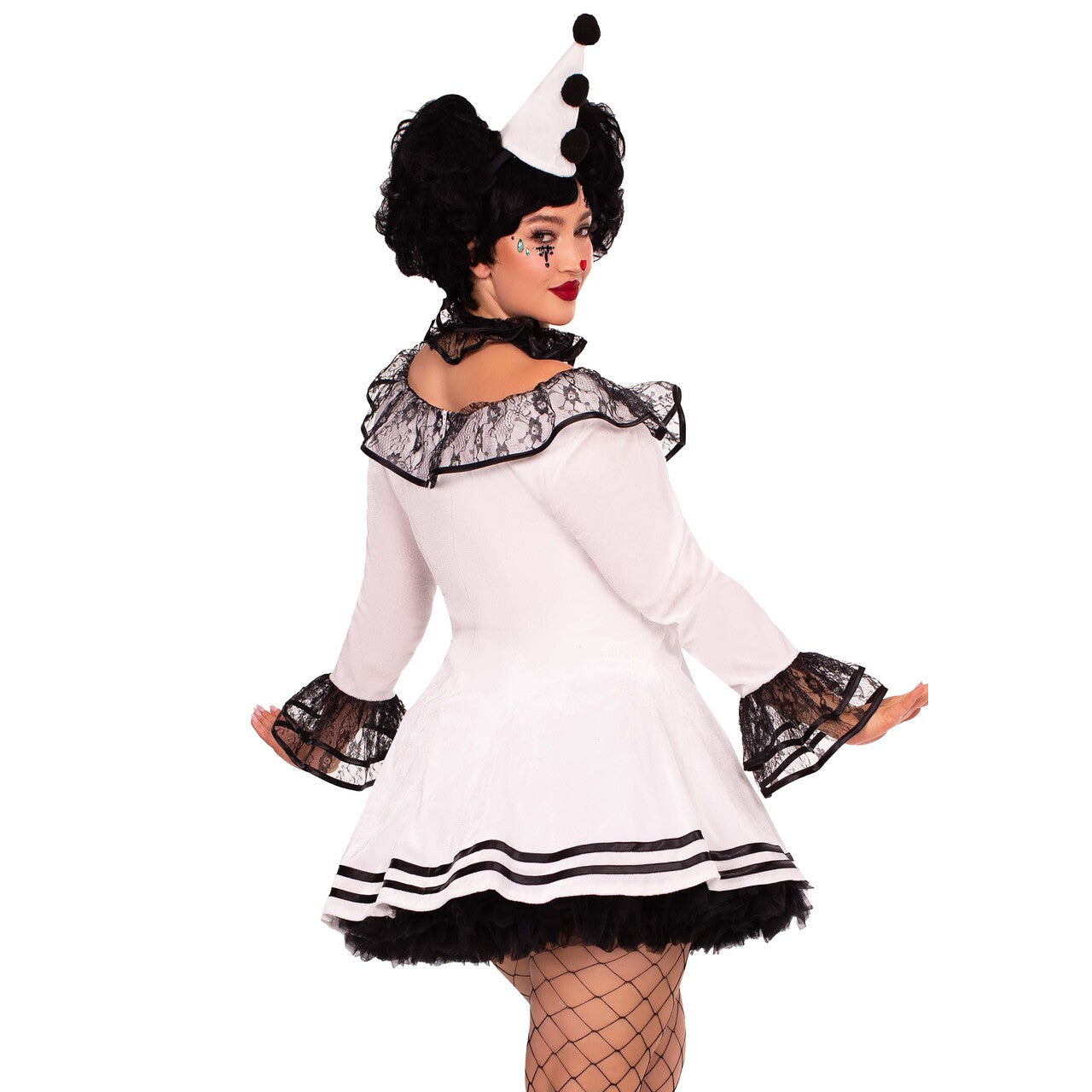 Op deze afbeelding zie je een Kostuums, van het merk Leg Avenue. Plus Size Dolly Pierrot Vrouw Kostuum