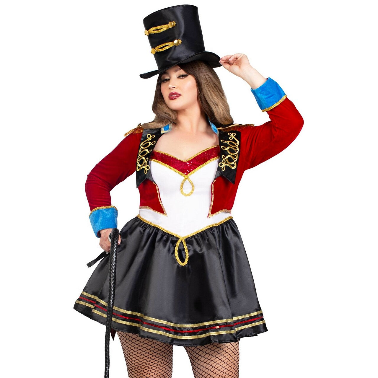 Op deze afbeelding zie je een Kostuums, van het merk Leg Avenue. Sassy Ringmaster Plus Size Vrouw Kostuum