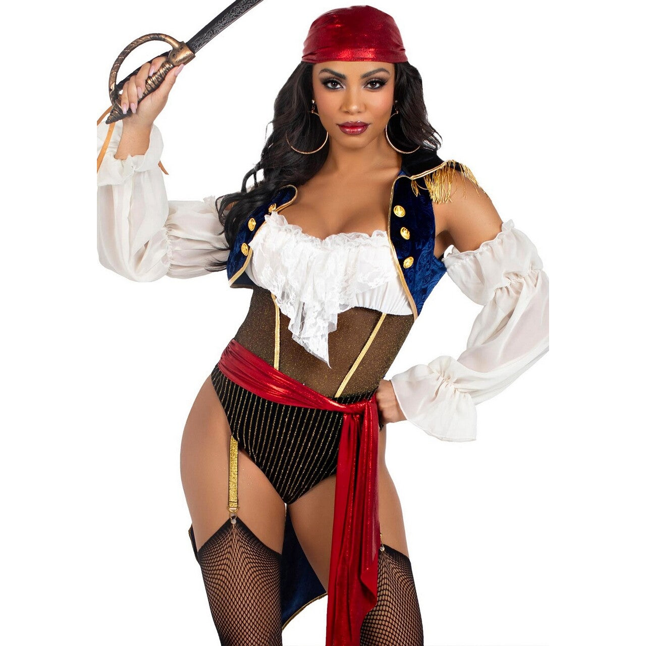 Op deze afbeelding zie je een Kostuums, van het merk Leg Avenue. Boekanier Beauty Belle Vrouw Kostuum
