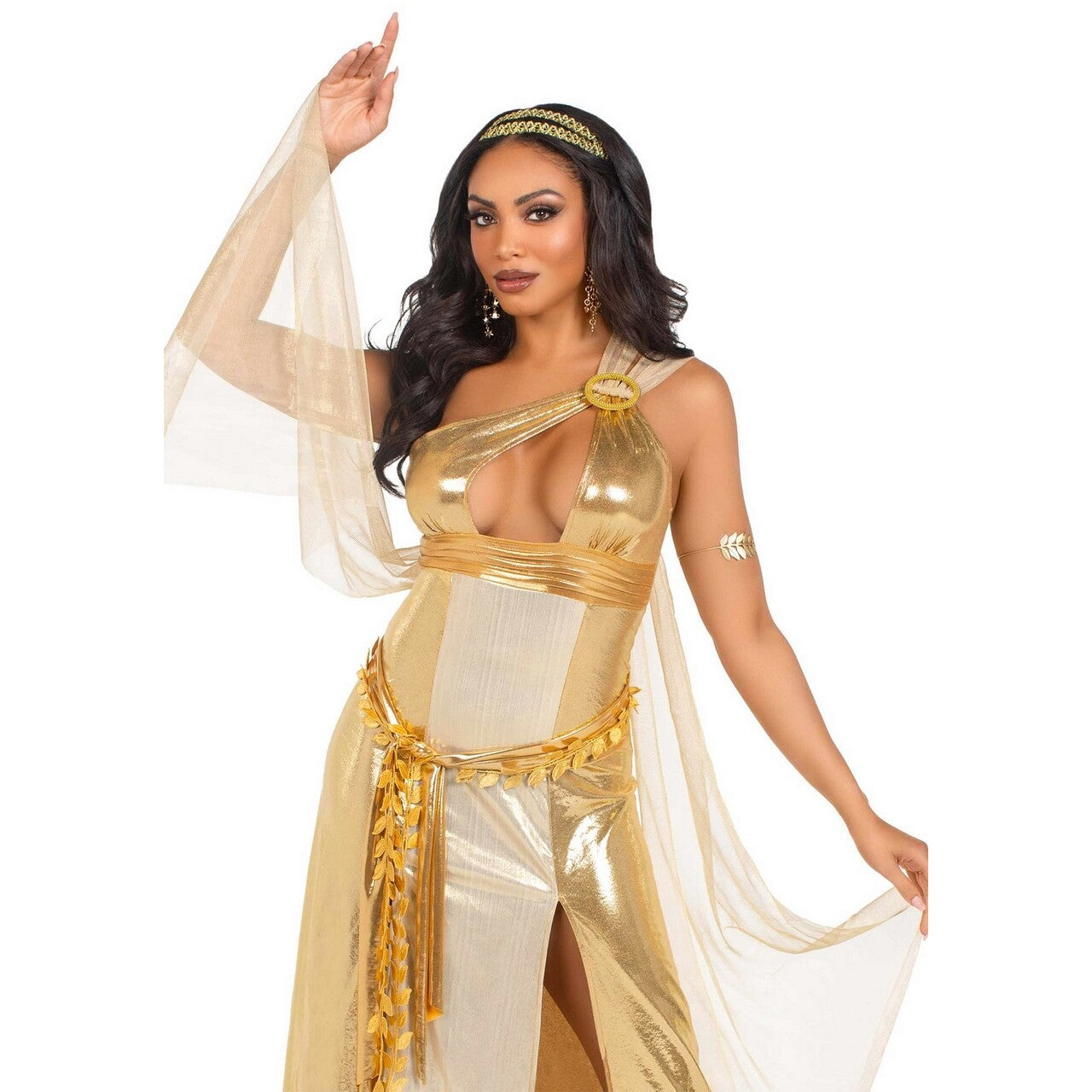 Op deze afbeelding zie je een Kostuums, van het merk Leg Avenue. Golden Goddess Aprodite Vrouw Kostuum