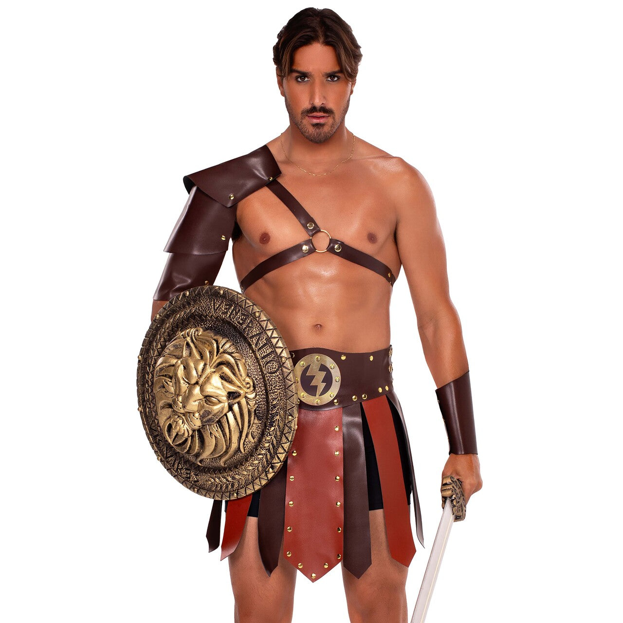 Op deze afbeelding zie je een Kostuums, van het merk Leg Avenue. Gladiator Costume Man Kostuum
