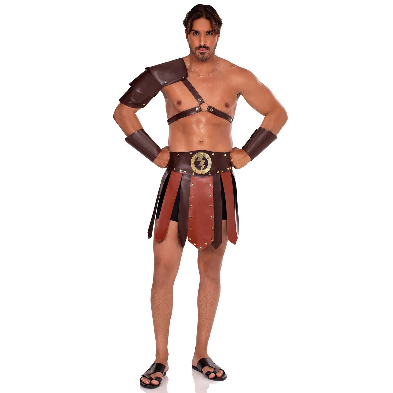 Op deze afbeelding zie je een Kostuums, van het merk Leg Avenue. Gladiator Costume Man Kostuum