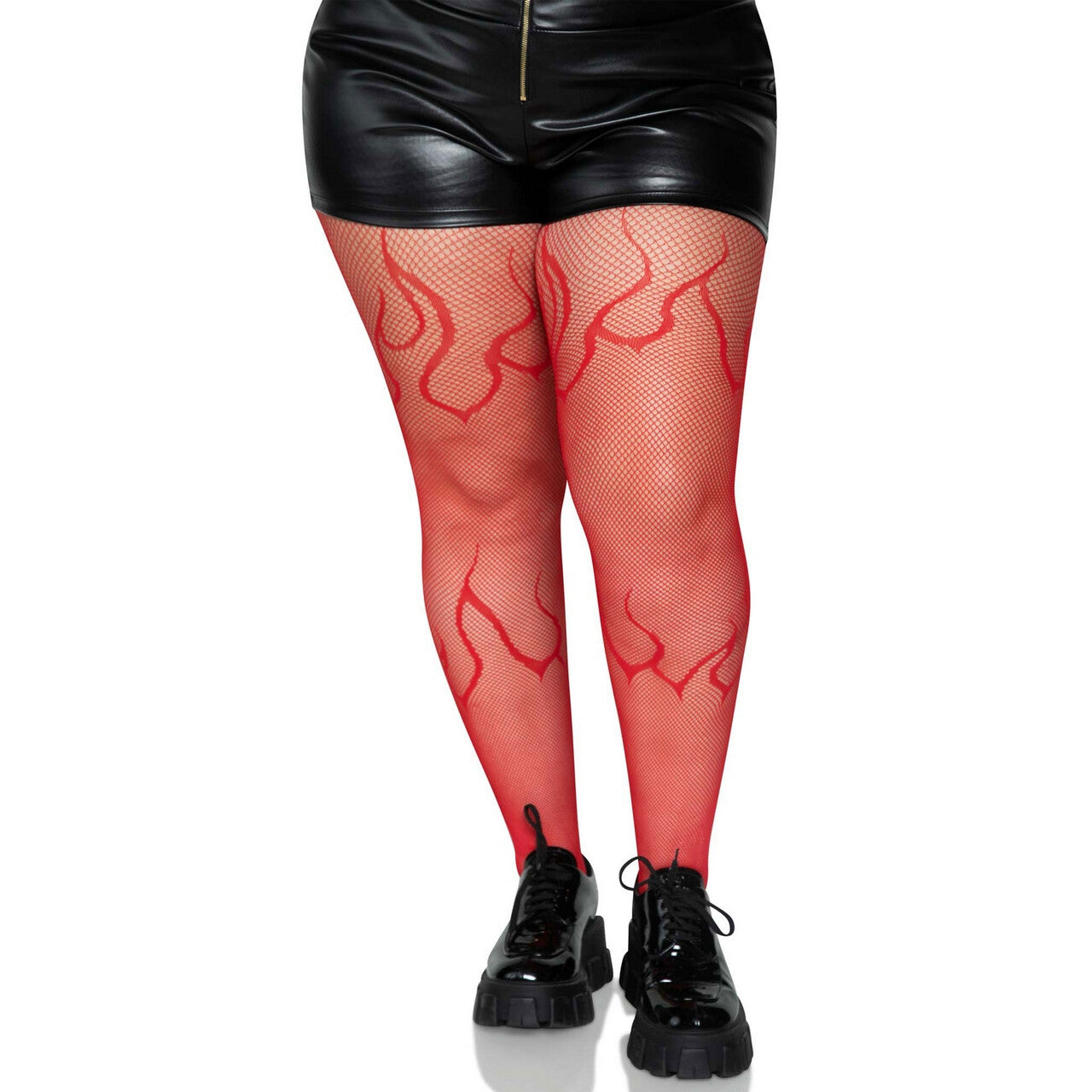Op deze afbeelding zie je een Accessoires, van het merk Leg Avenue. Hellburn Flames Visnet Rood Plus Size