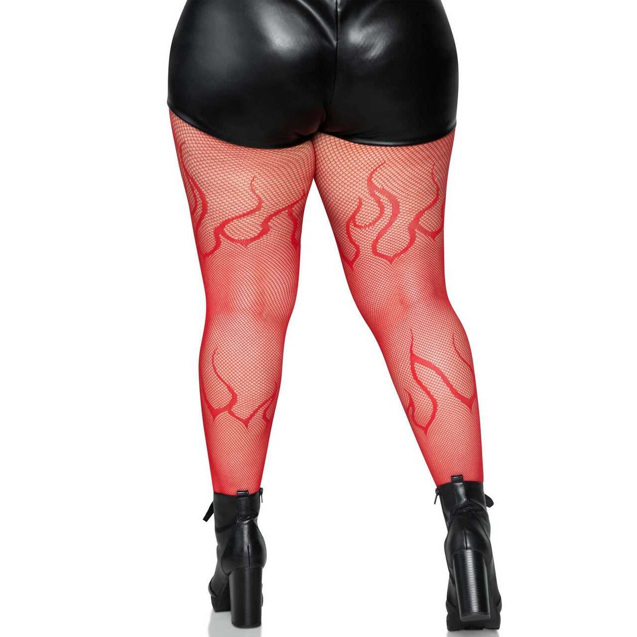 Op deze afbeelding zie je een Accessoires, van het merk Leg Avenue. Hellburn Flames Visnet Rood Plus Size