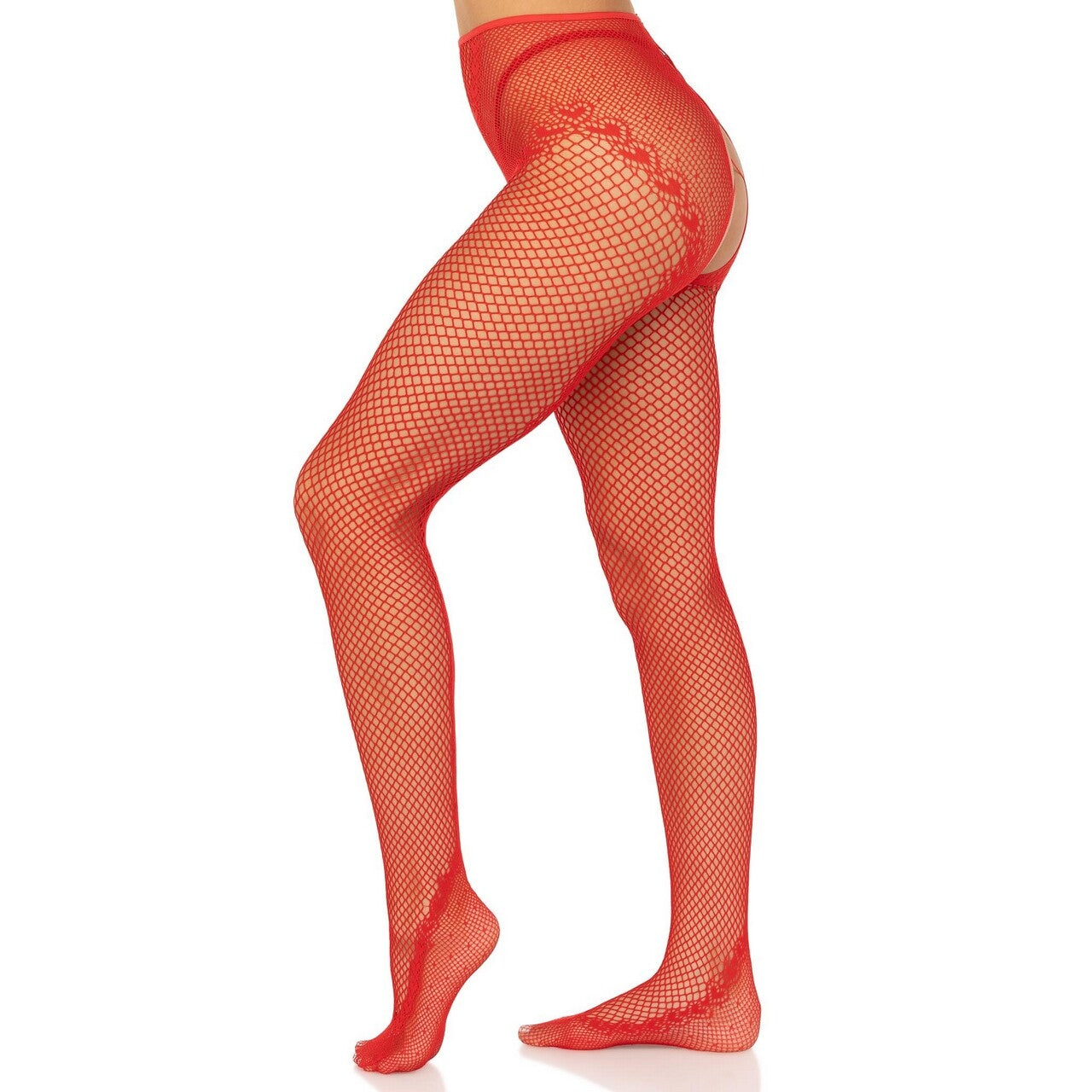 Op deze afbeelding zie je een Accessoires, van het merk Leg Avenue. Rood Van Liefde Panty Visnet