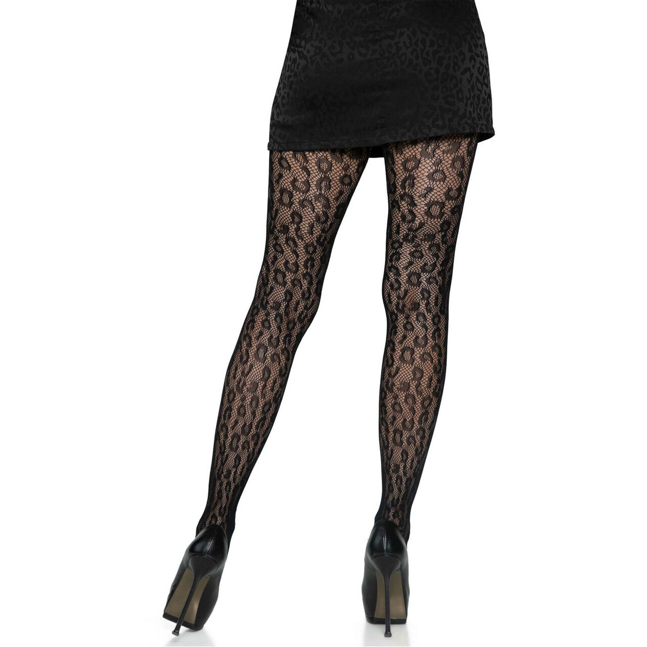 Op deze afbeelding zie je een Accessoires, van het merk Leg Avenue. Wilde Luipaard Print Visnet Panty
