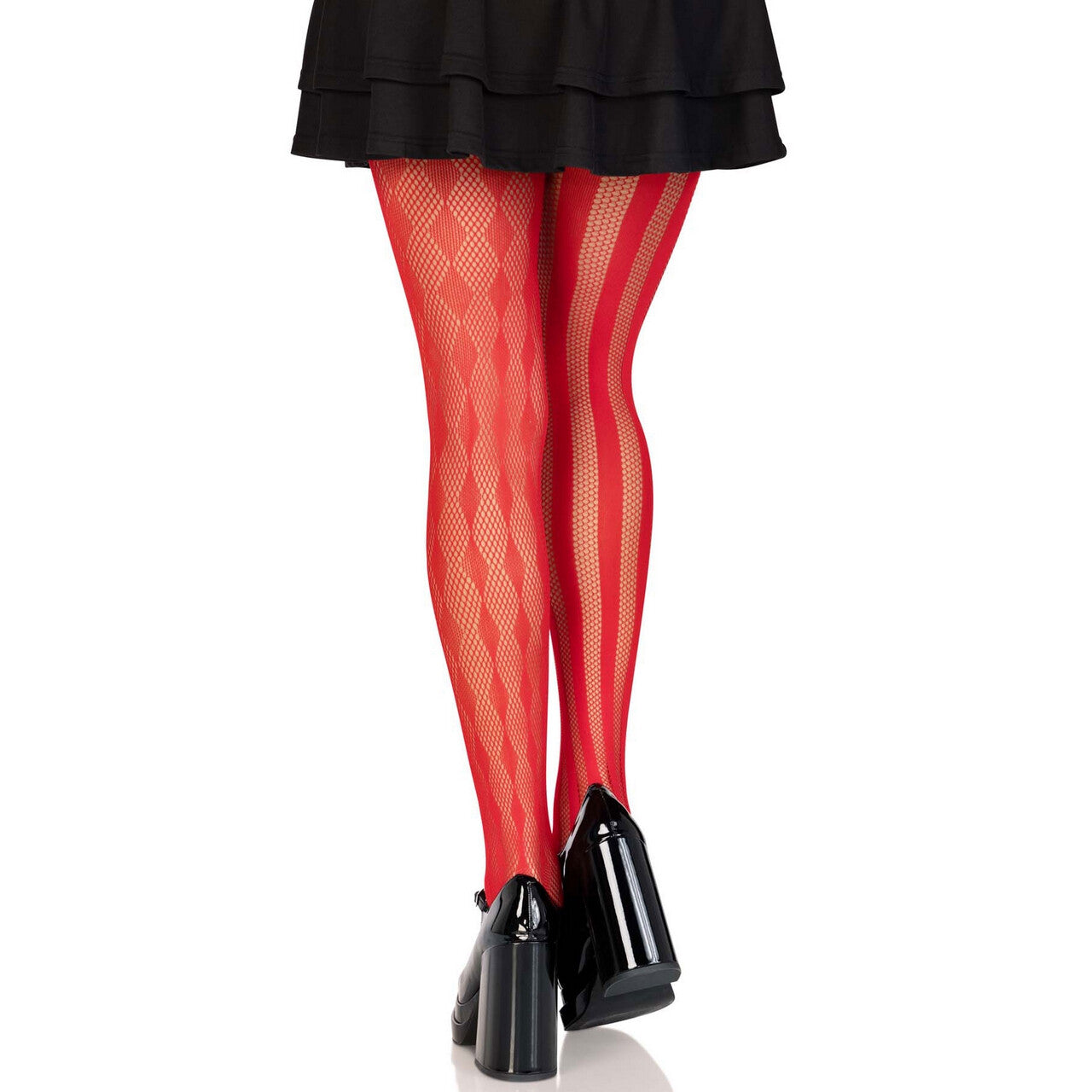 Op deze afbeelding zie je een Accessoires, van het merk Leg Avenue. Harlekijn Panty Visnet Rood