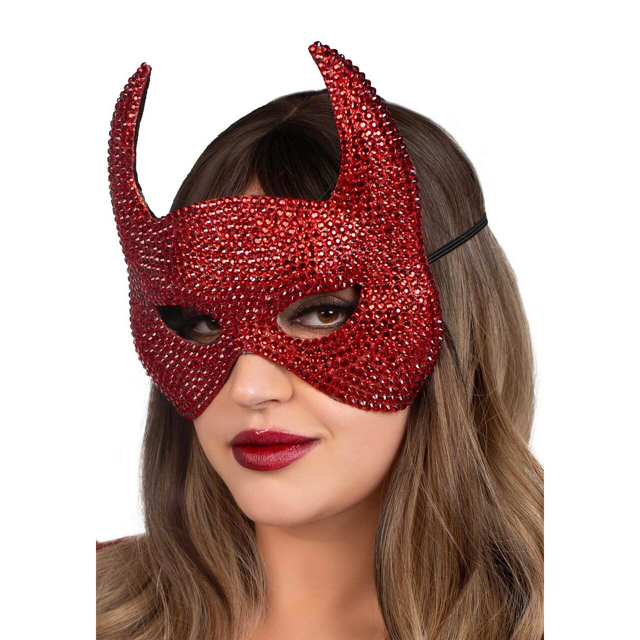 Op deze afbeelding zie je een Accessoires, van het merk Leg Avenue. Duivels Masker Met Steentjes