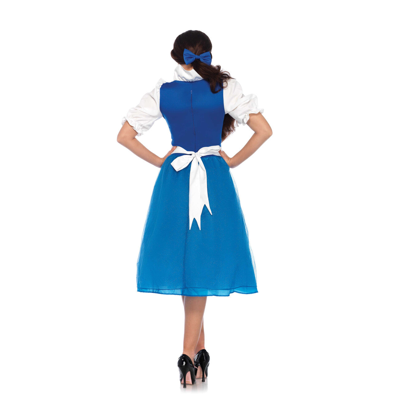 Op deze afbeelding zie je een Kostuums, van het merk Leg Avenue. Blauwe Boerin Vrouw Kostuum