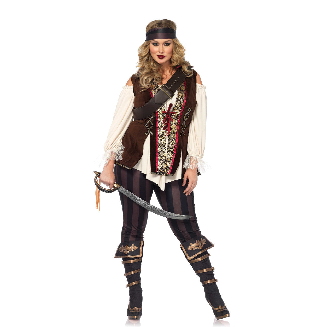Op deze afbeelding zie je een Kostuums, van het merk Leg Avenue. Pirate Met Luxe Afwerking Maatje Meer Vrouw Kostuum