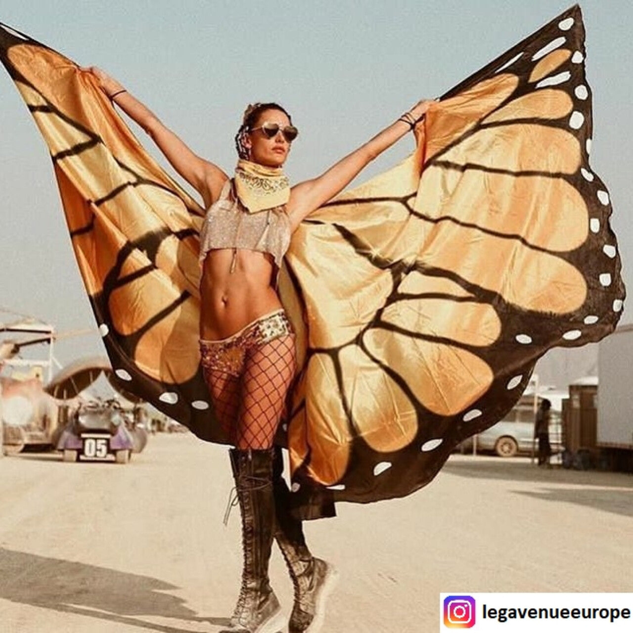 Op deze afbeelding zie je een Accessoires, van het merk Leg Avenue. Spectaculaire Vlinder Cape