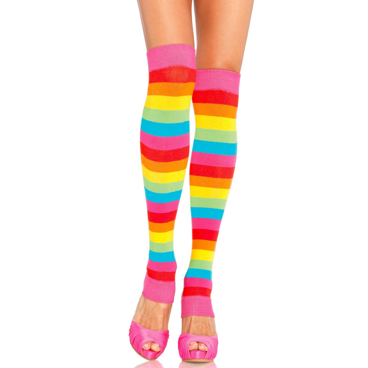 Op deze afbeelding zie je een Accessoires, van het merk Leg Avenue. Beenwarmers Felle Regenboog