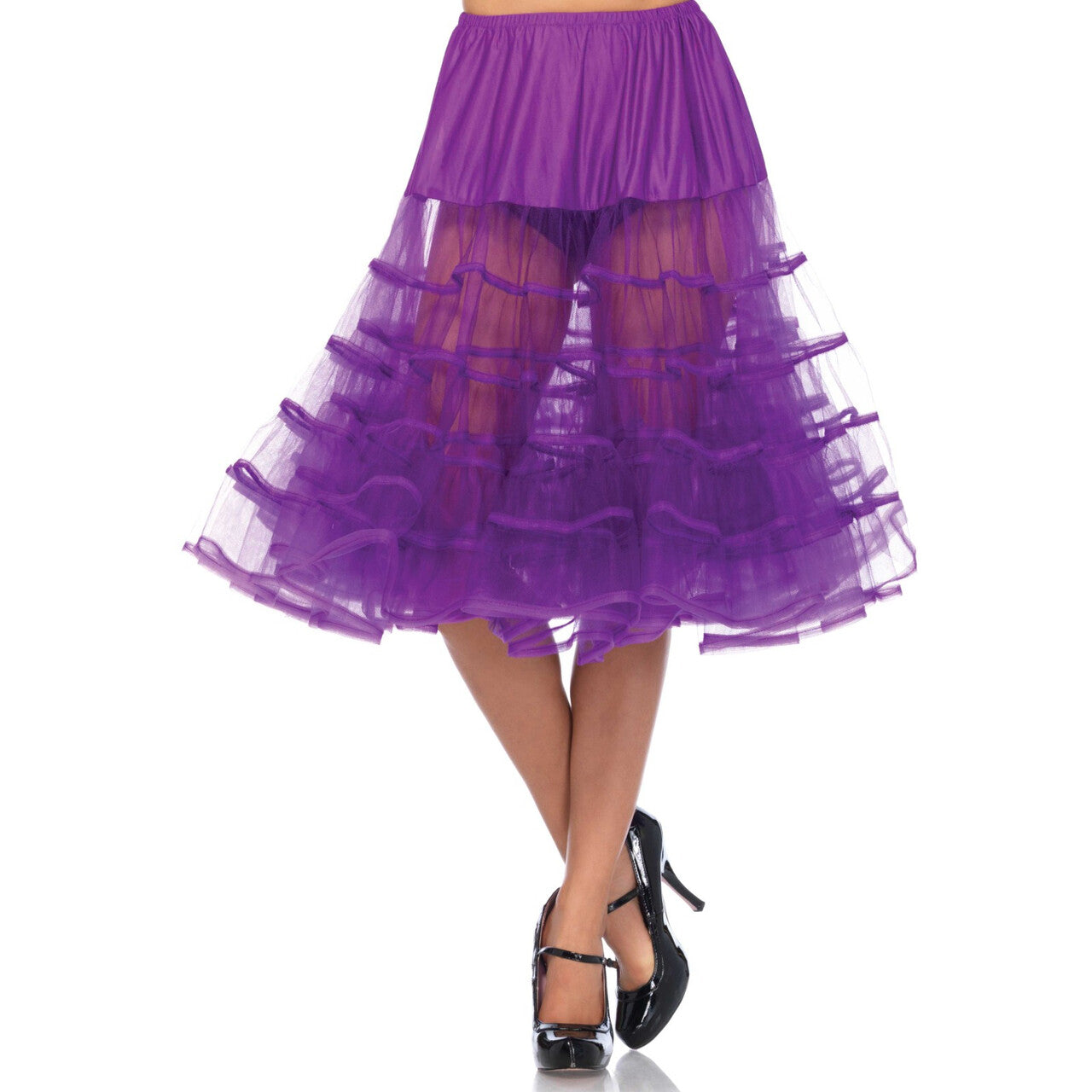 Op deze afbeelding zie je een Accessoires, van het merk Leg Avenue. Knielange Petticoat Twist Donker Paars