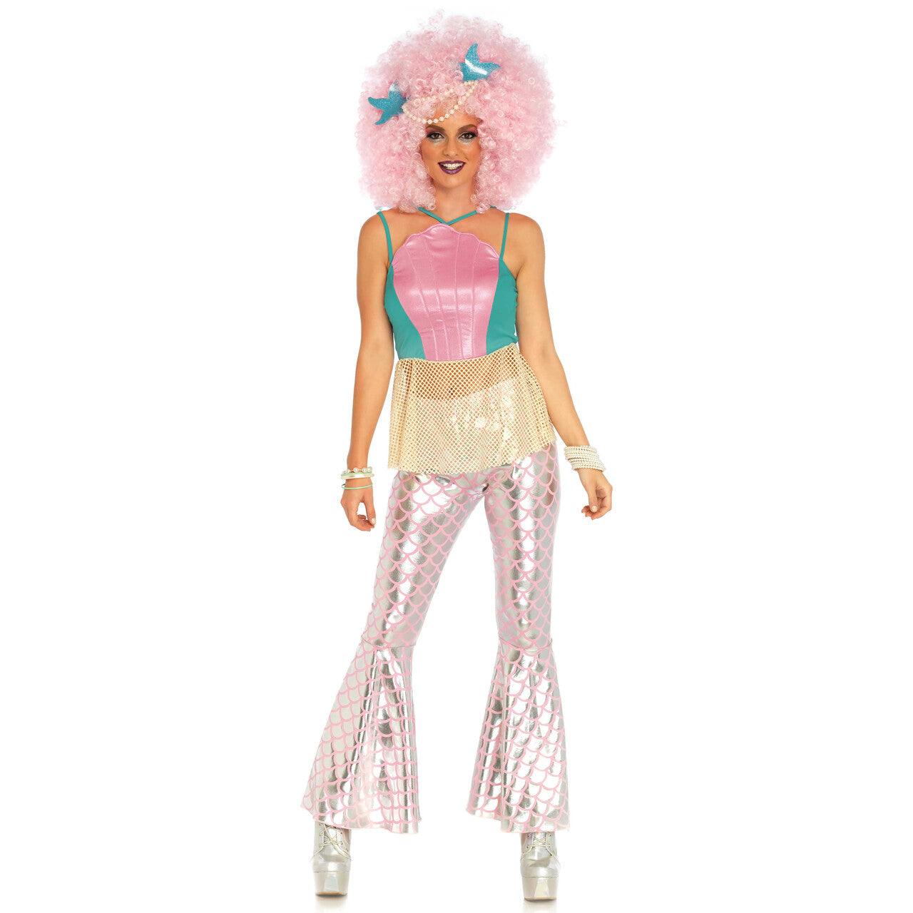 Op deze afbeelding zie je een Kostuums, van het merk Leg Avenue. 80s Disco Zeemeermin Vrouw Kostuum