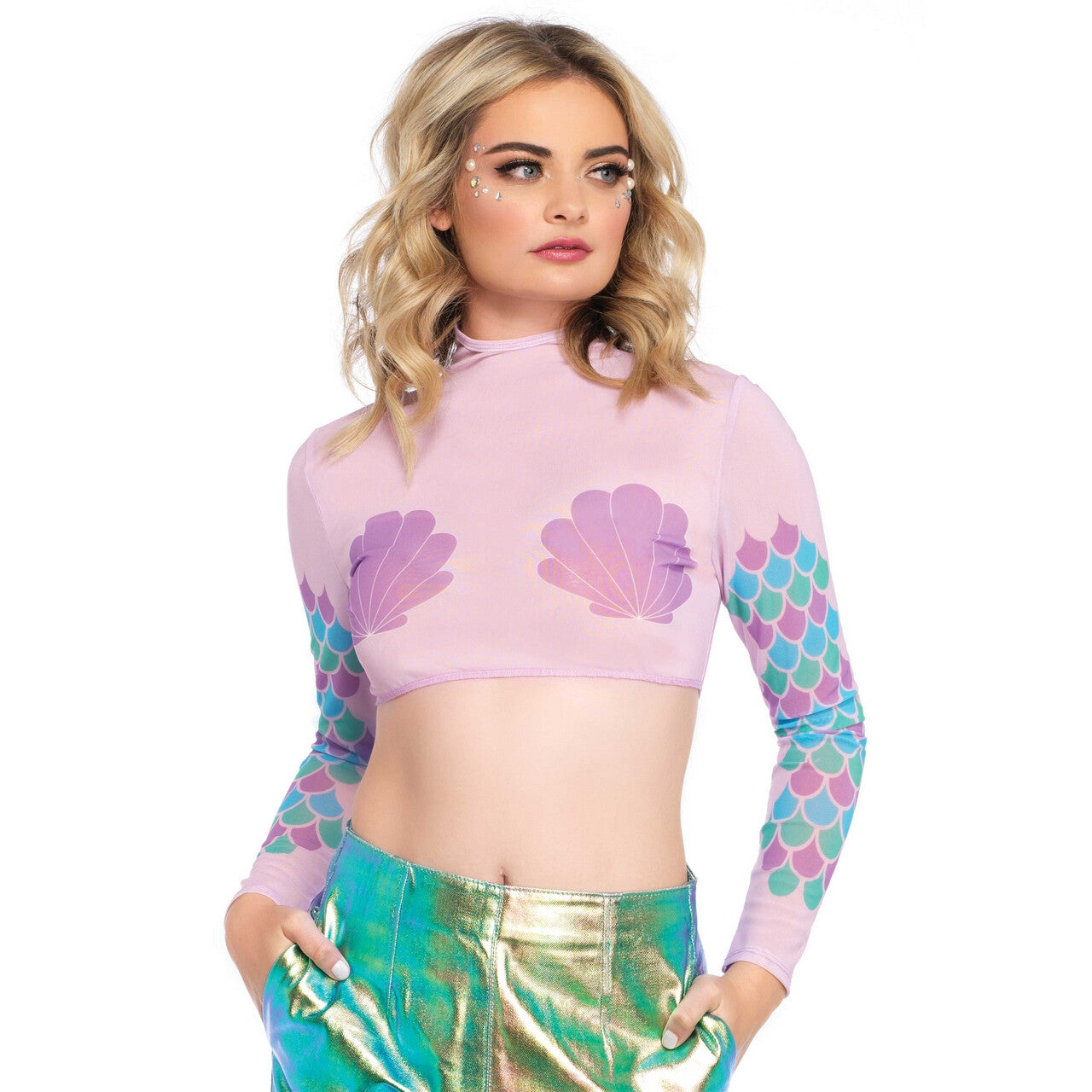 Op deze afbeelding zie je een Kostuums, van het merk Leg Avenue. Zeemeermin Top Korala Oceana Vrouw