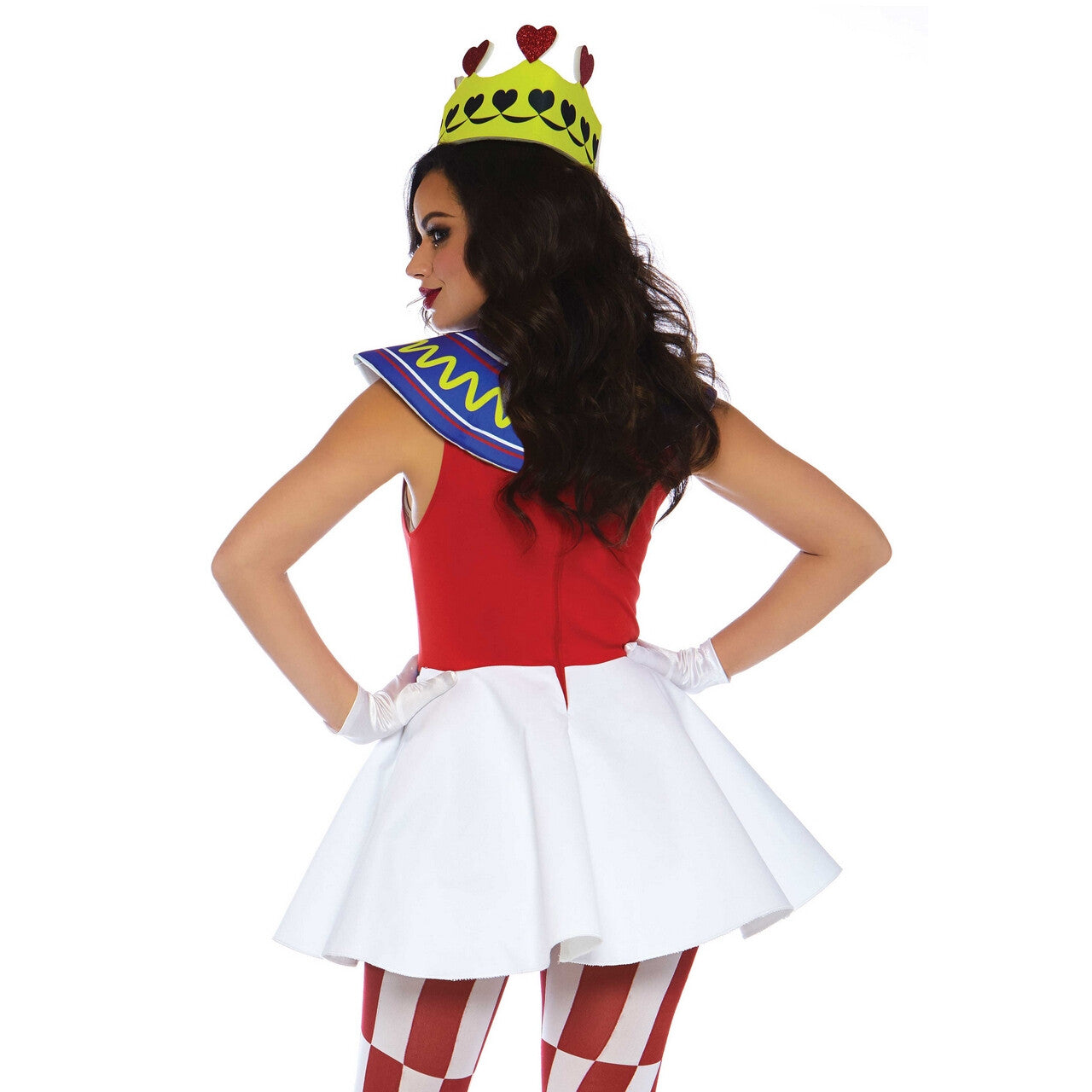 Op deze afbeelding zie je een Kostuums, van het merk Leg Avenue. Speelkaart Wonder Hartenkoningin Vrouw Kostuum