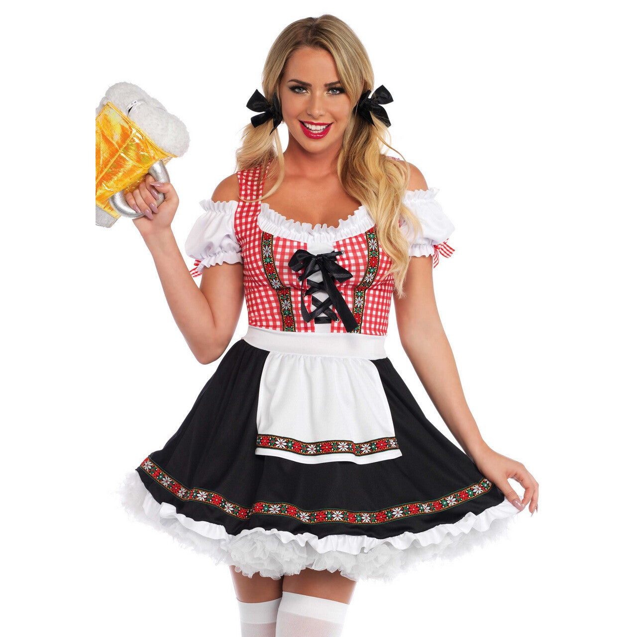 Op deze afbeelding zie je een Kostuums, van het merk Leg Avenue. Dorstige Dirndl Dagmar Vrouw Kostuum