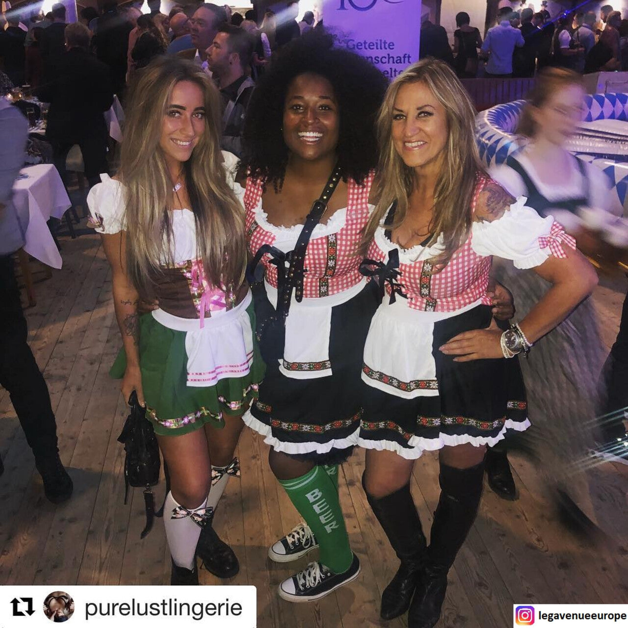 Op deze afbeelding zie je een Kostuums, van het merk Leg Avenue. Dorstige Dirndl Dagmar Vrouw Kostuum