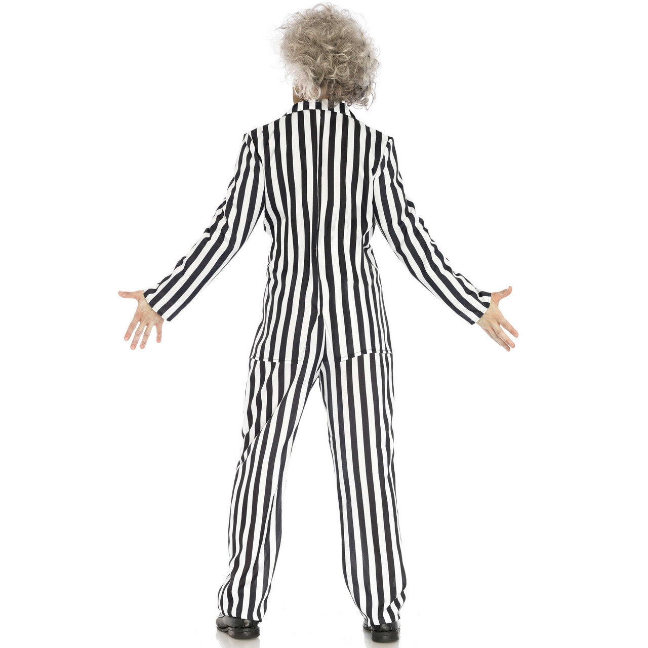 Op deze afbeelding zie je een Kostuums, van het merk Leg Avenue. Beetlejuice Boss Zwart Wit Gestreept Man Kostuum
