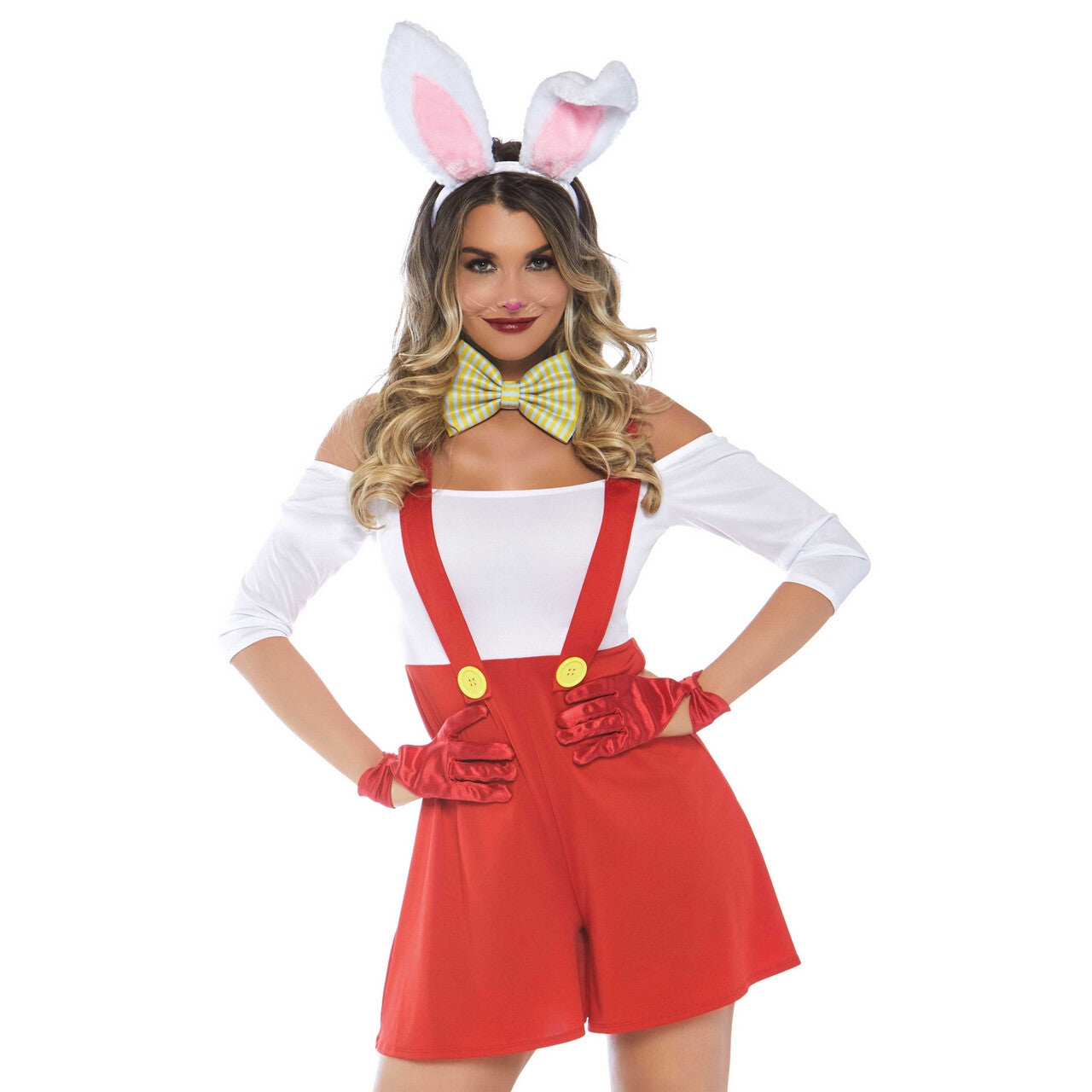 Op deze afbeelding zie je een Kostuums, van het merk Leg Avenue. Tuinbroek Konijn Keurige Bunny Vrouw Kostuum