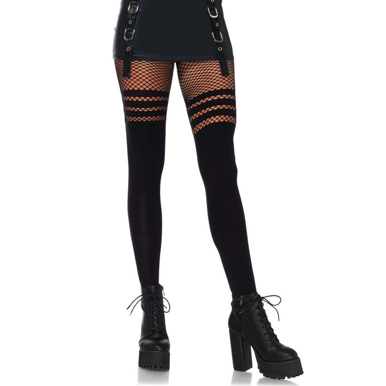 Op deze afbeelding zie je een Accessoires, van het merk Leg Avenue. Visnet Panty Met Strepen Abby