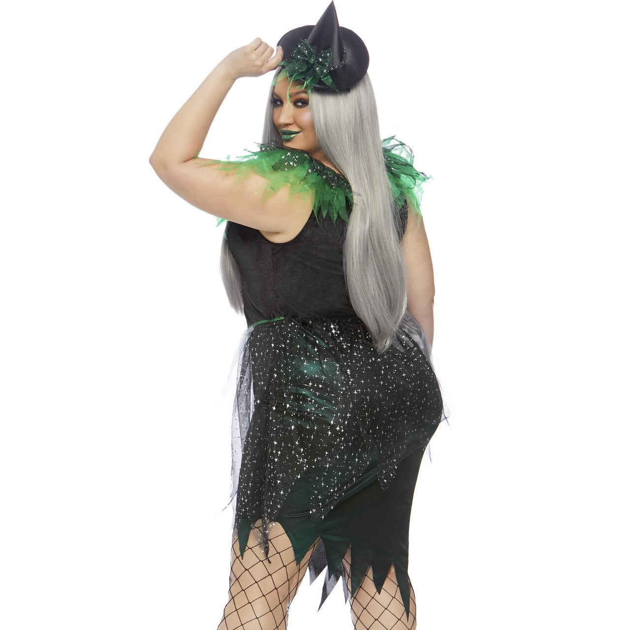Op deze afbeelding zie je een Kostuums, van het merk Leg Avenue. Ondeugende Boze Heks Gevallen Ster Plus Size Vrouw Kostuum