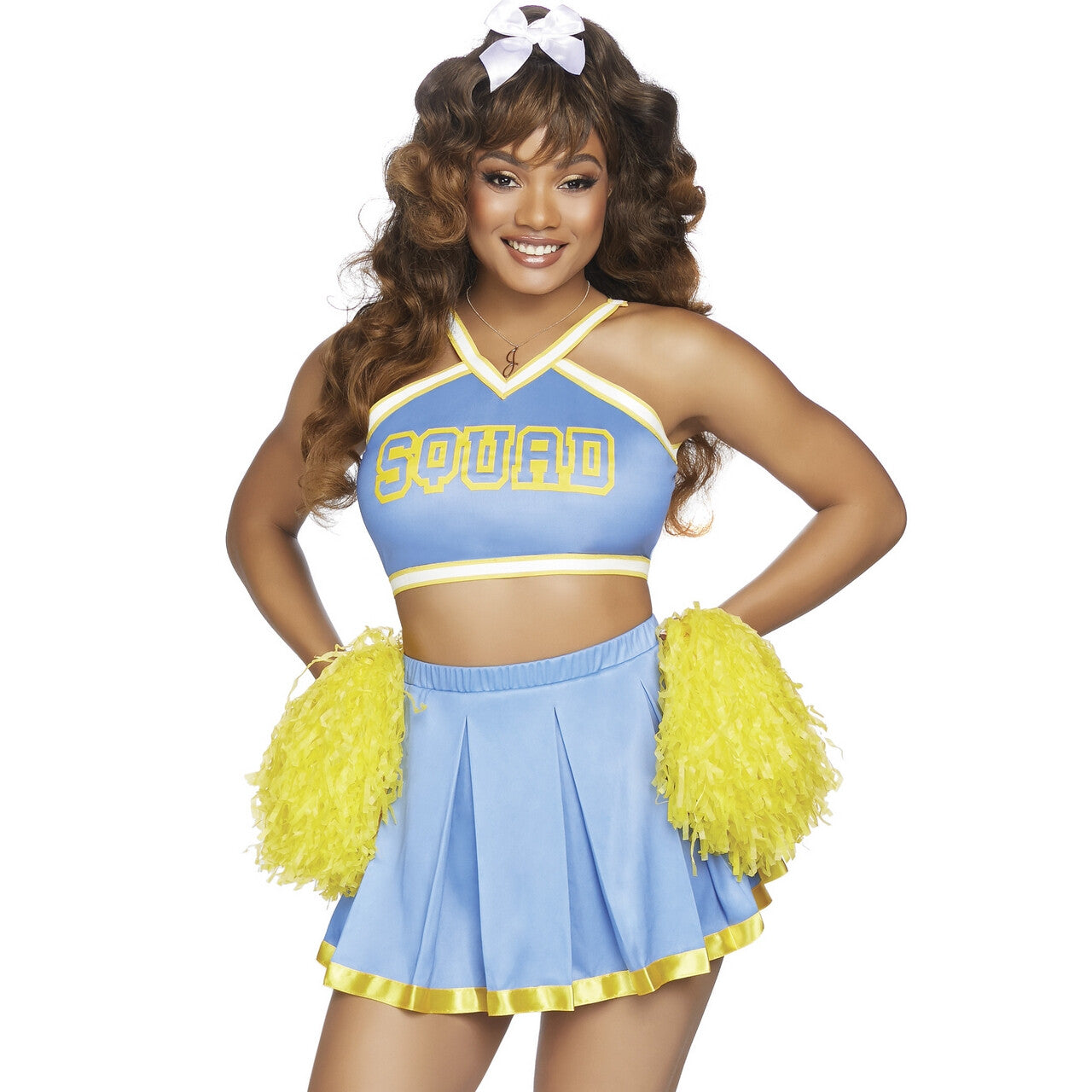 Op deze afbeelding zie je een Kostuums, van het merk Leg Avenue. Blikvanger Naast Het Veld Sexy Cheerleader Vrouw Kostuum