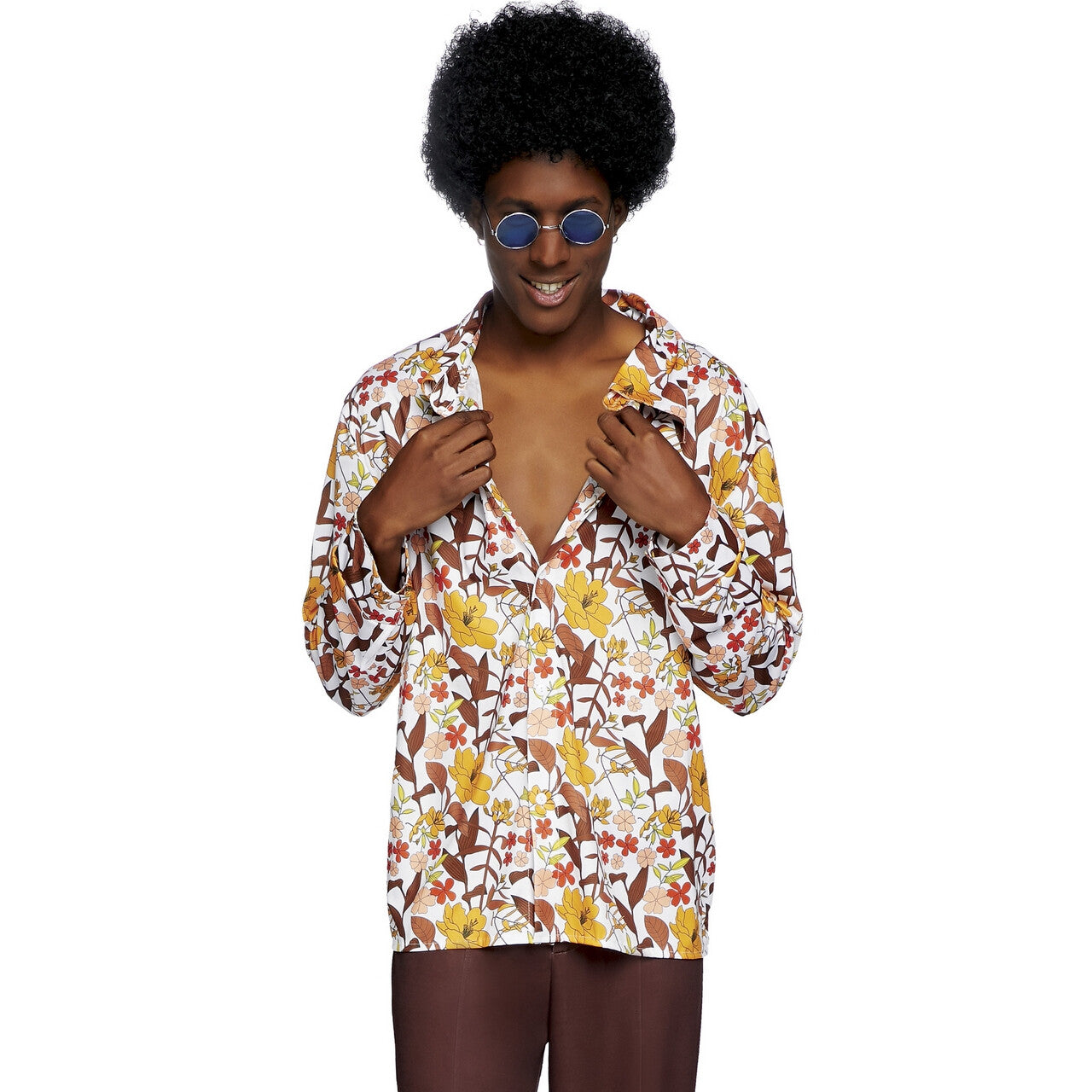 Op deze afbeelding zie je een Kostuums, van het merk Leg Avenue. Boogie Down Hippie Hunk Shirt Man
