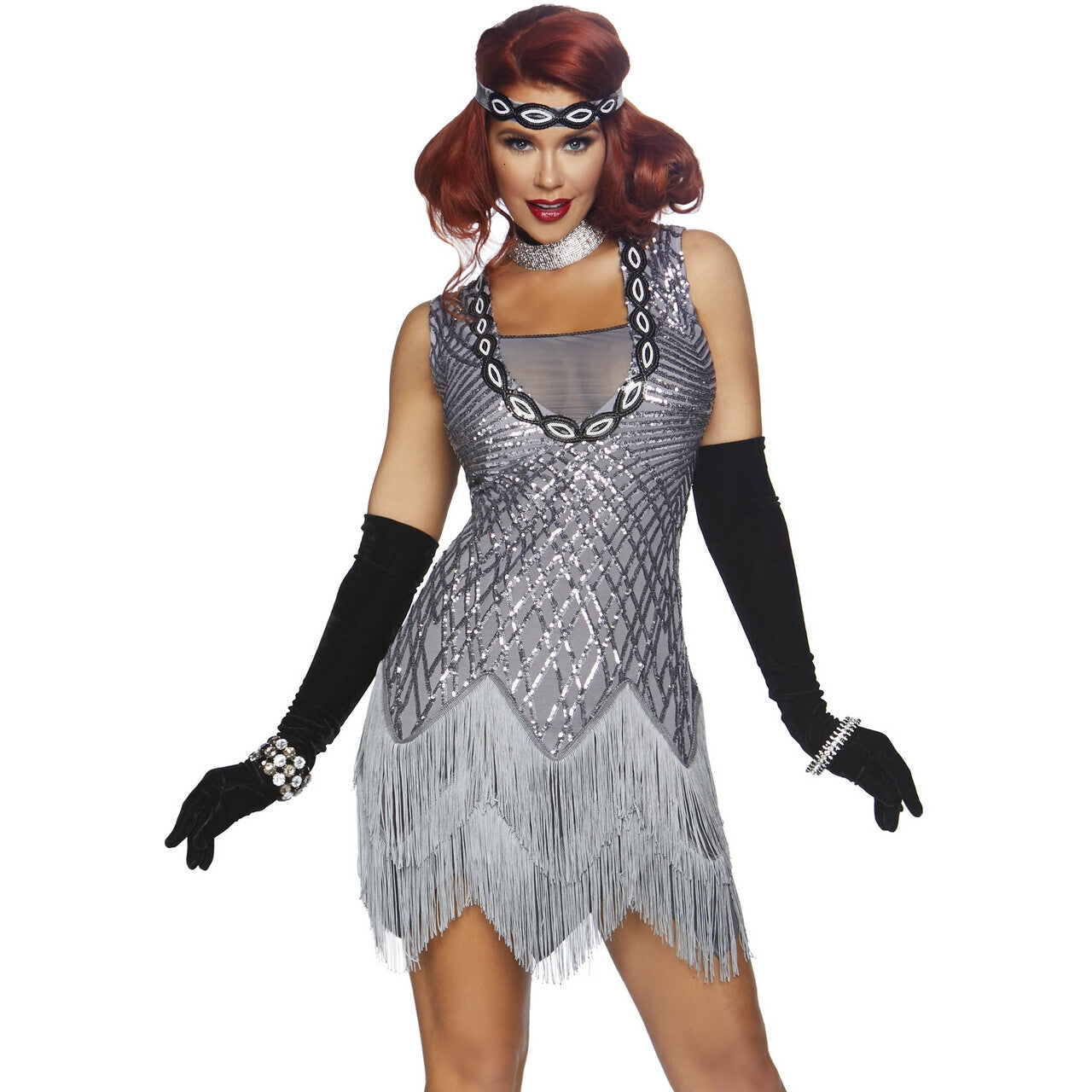 Op deze afbeelding zie je een Kostuums, van het merk Leg Avenue. Fantastische Flapper Jaren 20 Charleston Vrouw Kostuum