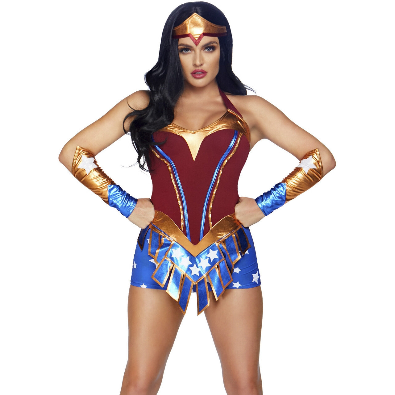 Op deze afbeelding zie je een Kostuums, van het merk Leg Avenue. Super Sexy Held Wonder Woman Vrouw Kostuum