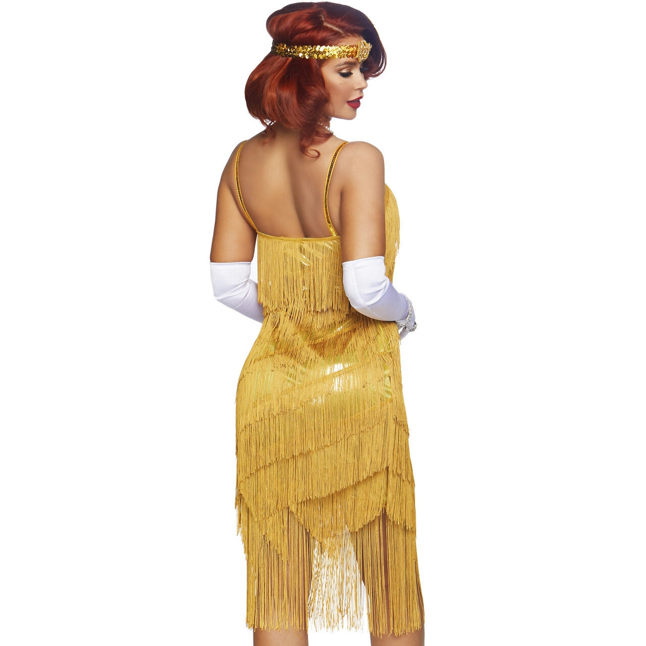 Op deze afbeelding zie je een Kostuums, van het merk Leg Avenue. Glenda Good As Gold Charleston Flapper Vrouw Kostuum
