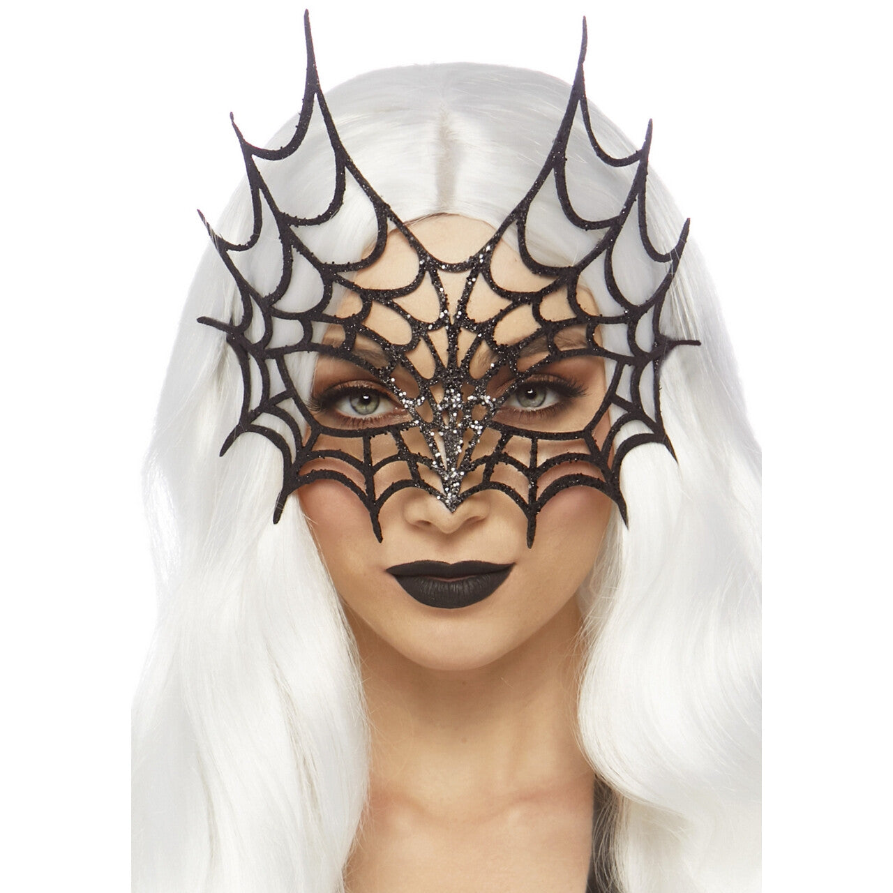 Op deze afbeelding zie je een Accessoires, van het merk Leg Avenue. Spinnenweb Masker Reuzenspin