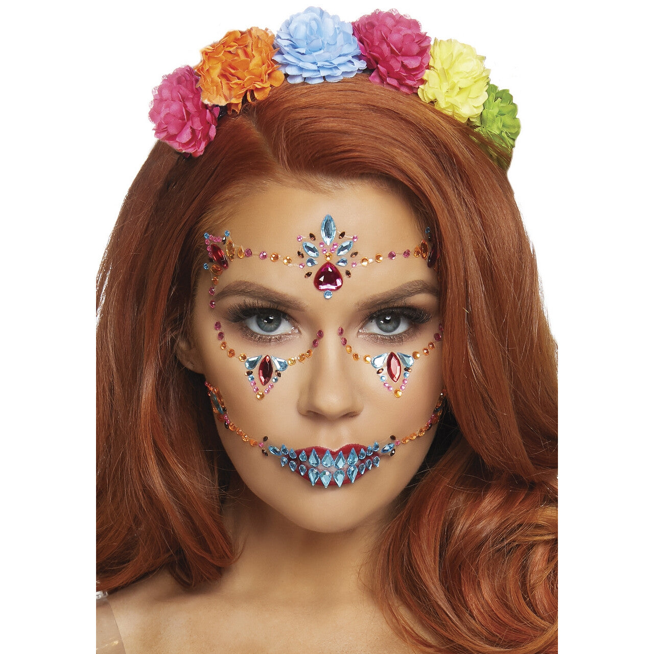 Op deze afbeelding zie je een Accessoires, van het merk Leg Avenue. Bijouterie Op Sticker Voor Op Het Gezicht Day Of The Dead