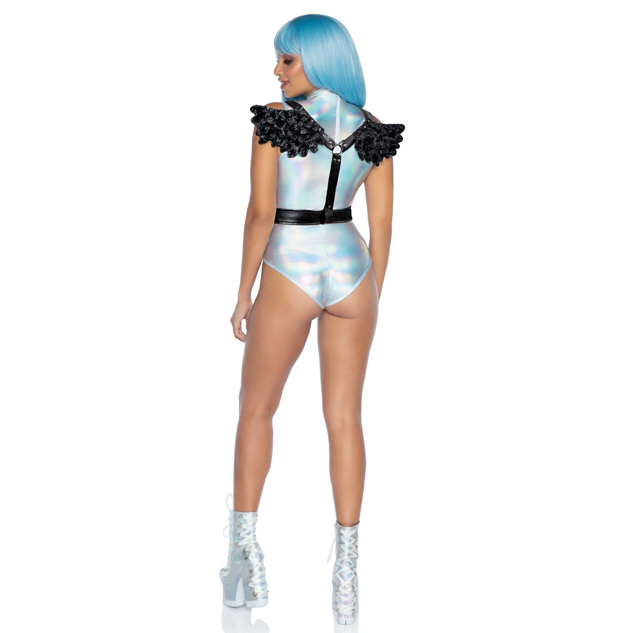 Op deze afbeelding zie je een Accessoires, van het merk Leg Avenue. Kinky Zwart Harnas Met Vleugels