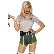 Op deze afbeelding zie je een Kostuums, van het merk Leg Avenue. Top Hot Cop Vrouw Kostuum