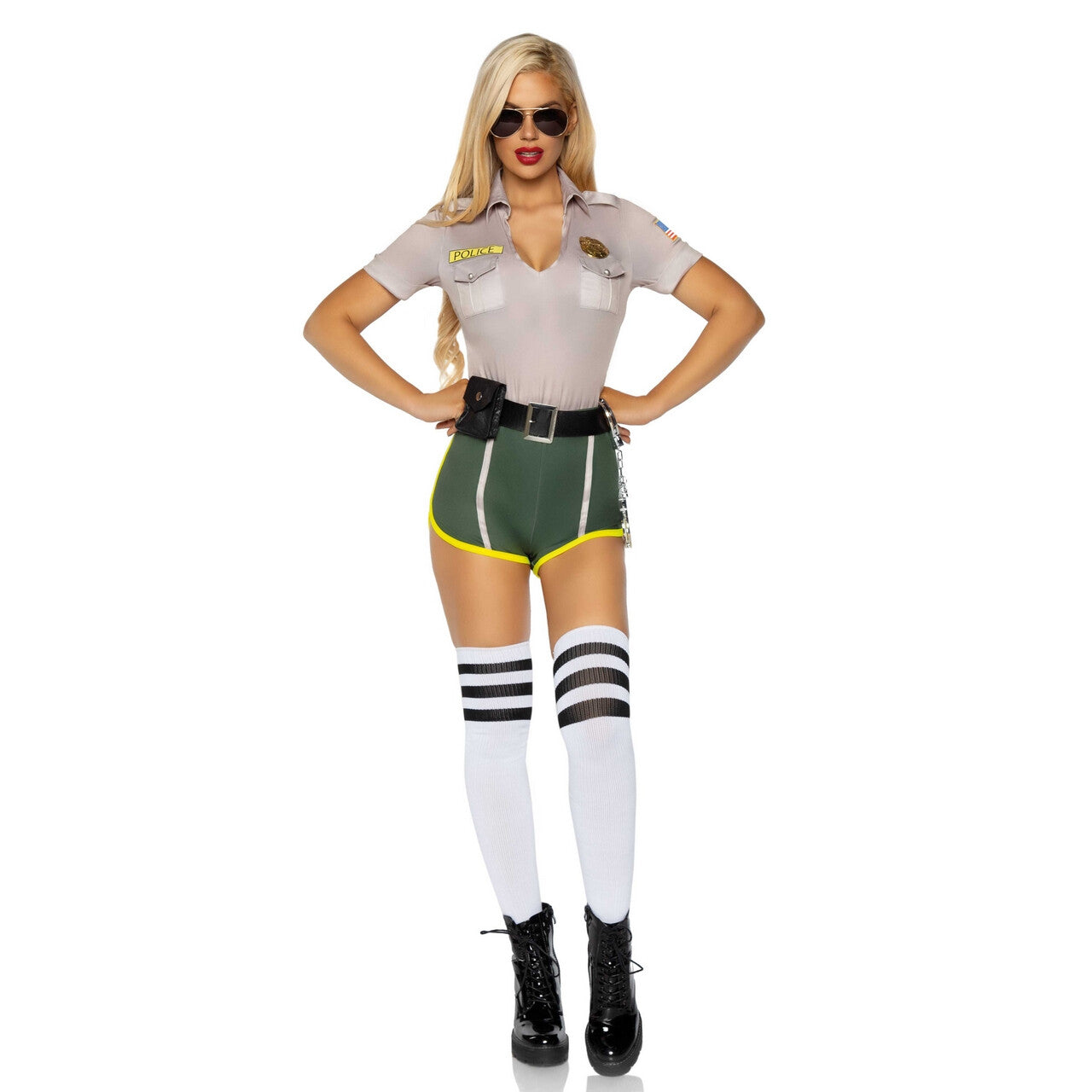 Op deze afbeelding zie je een Kostuums, van het merk Leg Avenue. Top Hot Cop Vrouw Kostuum