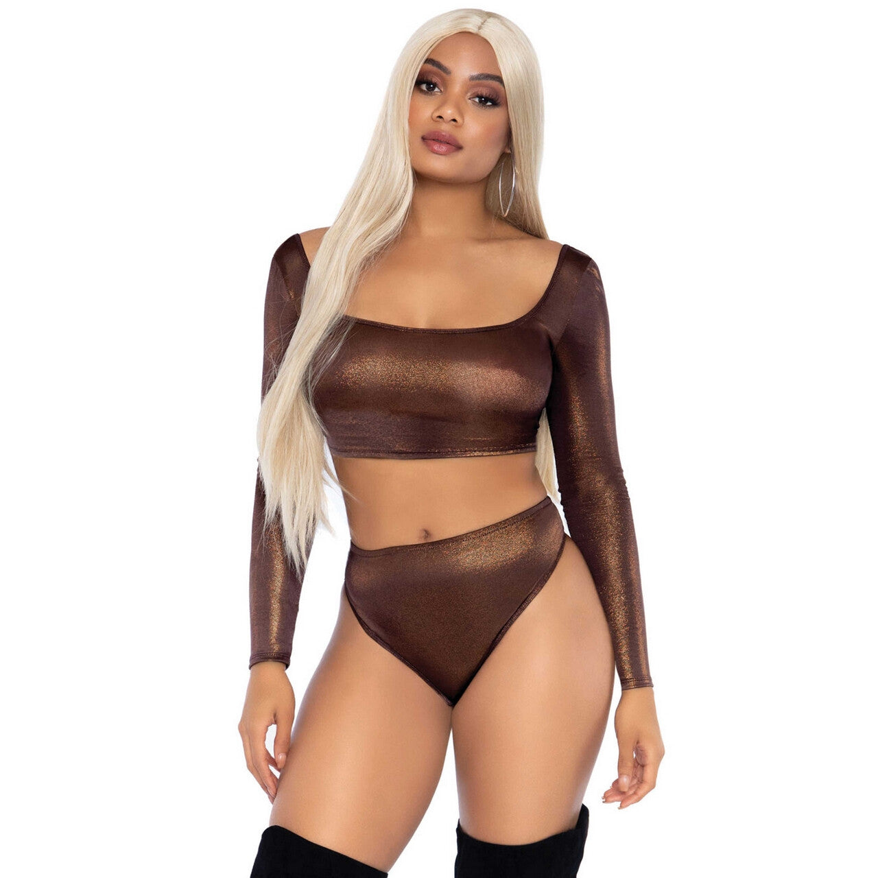 Op deze afbeelding zie je een Kostuums, van het merk Leg Avenue. Bronzen Sexy Superster Vrouw Kostuum