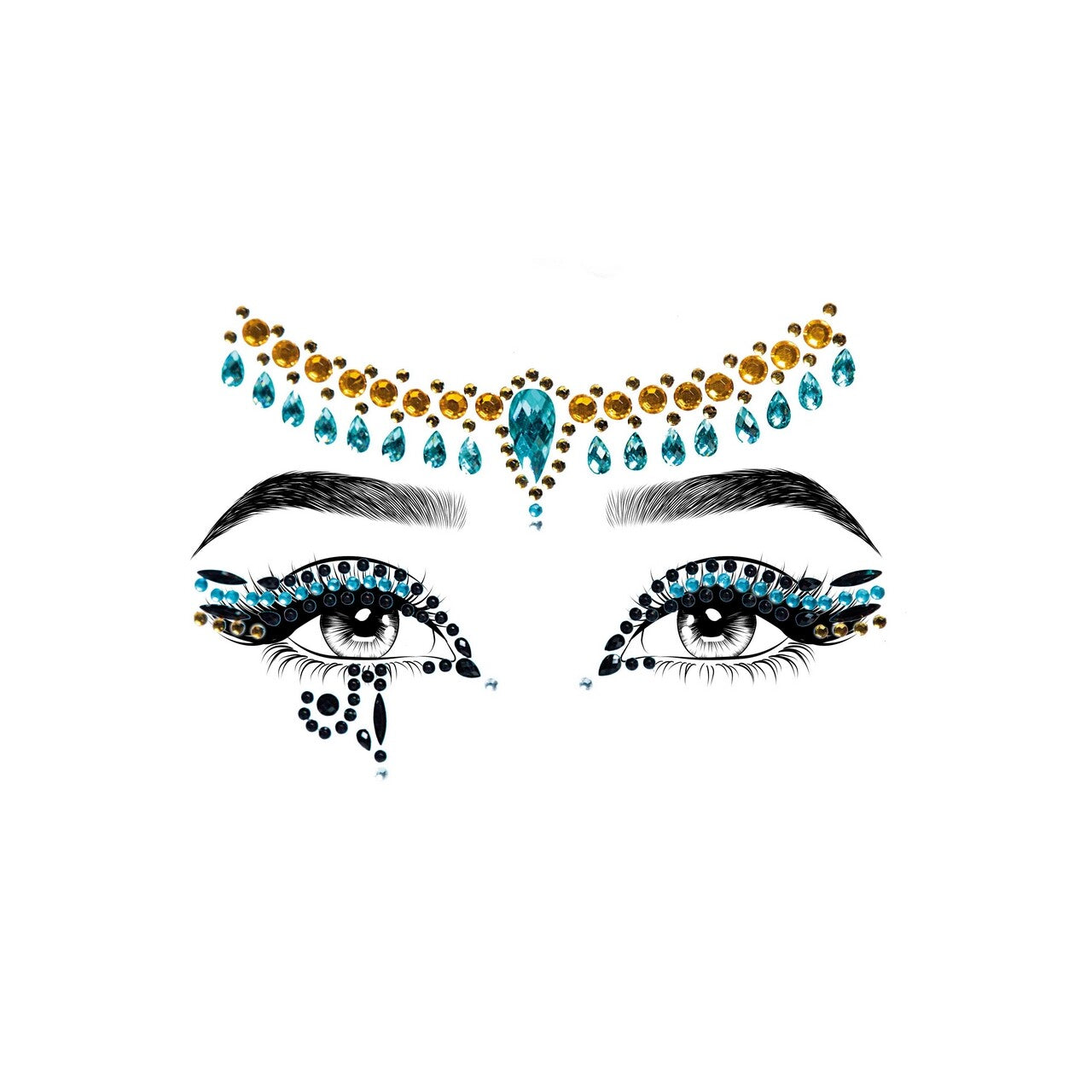 Op deze afbeelding zie je een Accessoires, van het merk Leg Avenue. Cleopatra Face Jewels Sticker