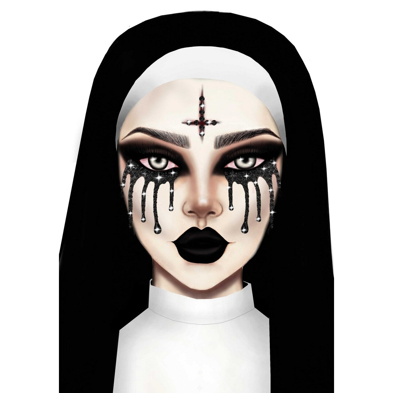 Op deze afbeelding zie je een Accessoires, van het merk Leg Avenue. Possessed Face Jewels Sticker