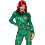Op deze afbeelding zie je een Kostuums, van het merk Leg Avenue. Geprikkeld Giftig Metallic Groen Vrouw Kostuum